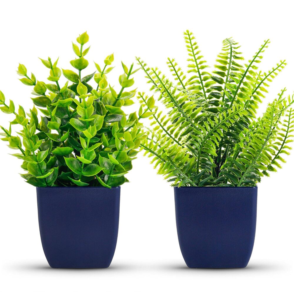 9912 Bundle of 2 Pack Artificial Potted Faux Plants and 2 Pack Plants - Picture 5 of 9